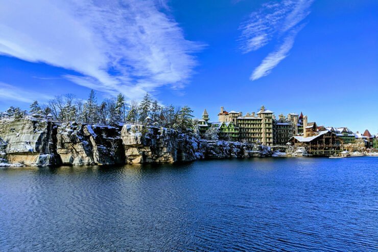 Winter image of Mohonk Mountain House