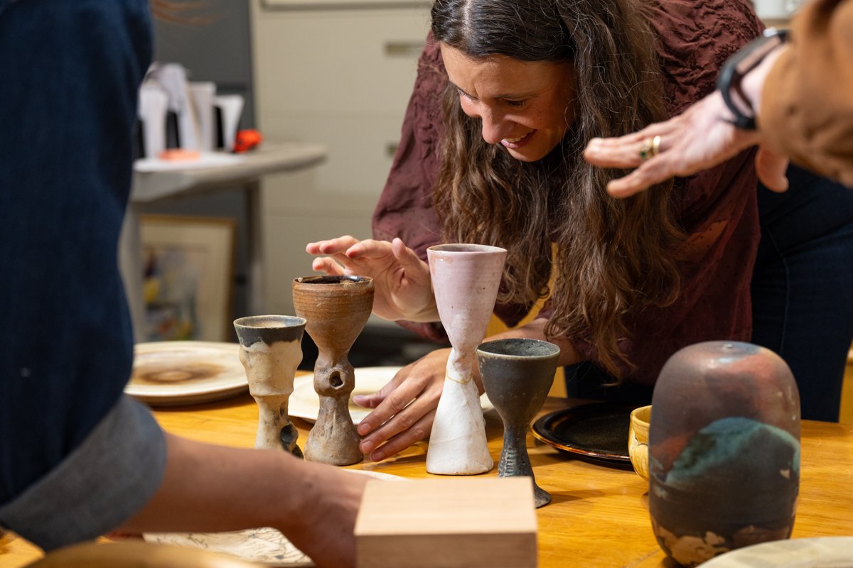 Demetria Chappo at the International Museum of Dinnerware Design
