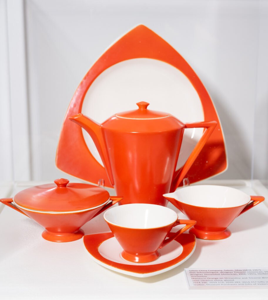 Tricorne dinnerware designed by Don Schreckengost at the Museum of Dinnerware